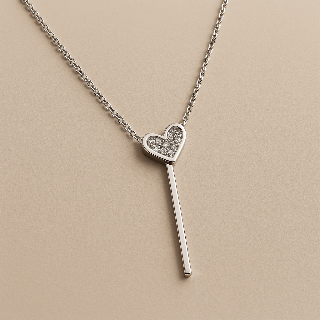 Heart Key Pendant Necklace
