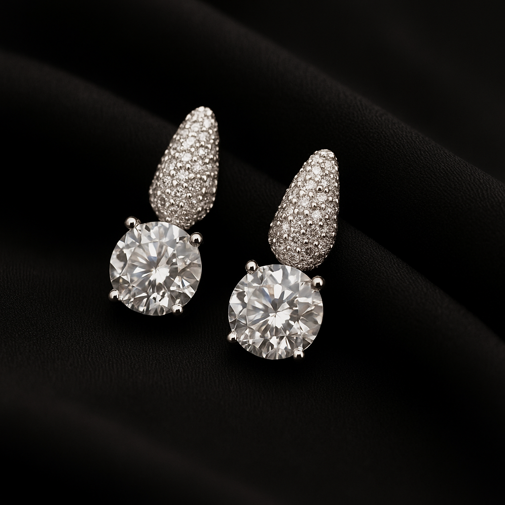 Brilliance Halo Teardrop Earrings