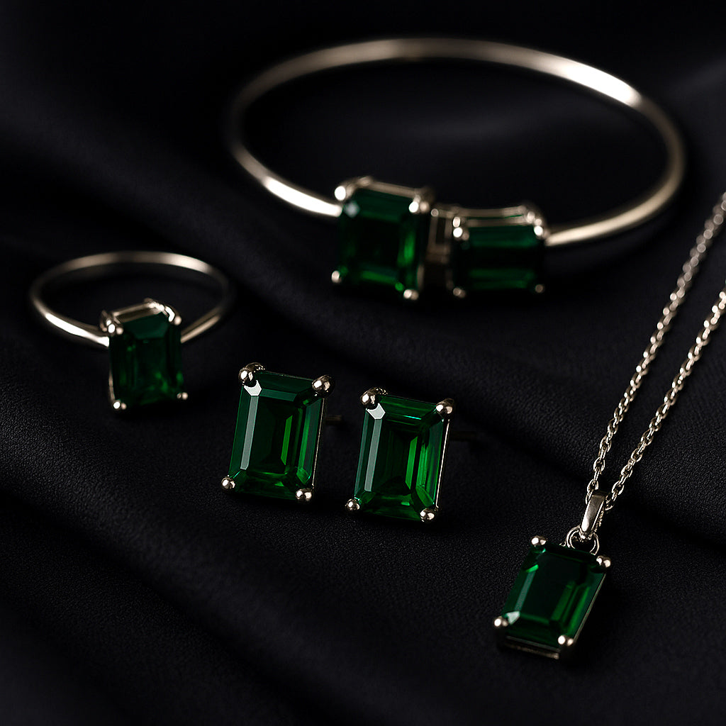 Emerald Green Jewelry Set