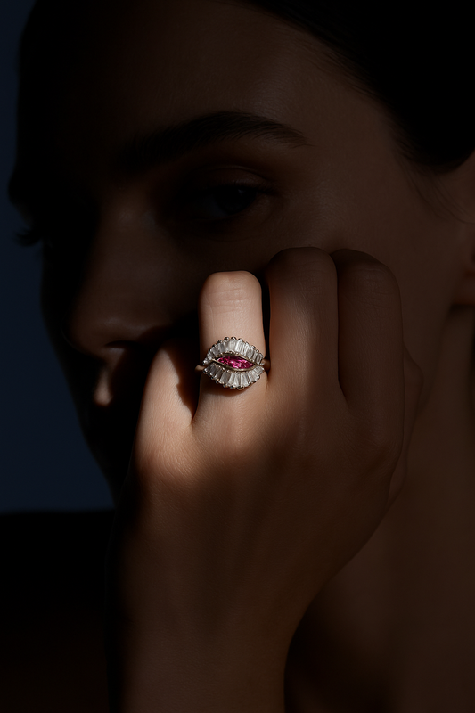 Ruby Shine Adjustable Ring