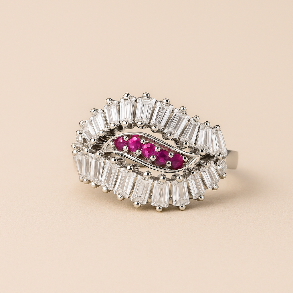 Ruby Shine Adjustable Ring