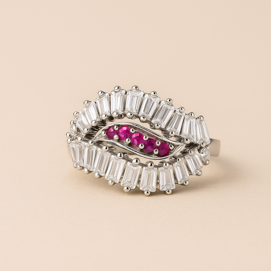 Ruby Shine Adjustable Ring