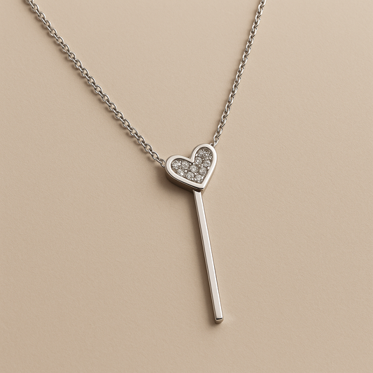 Heart Key Pendant Necklace