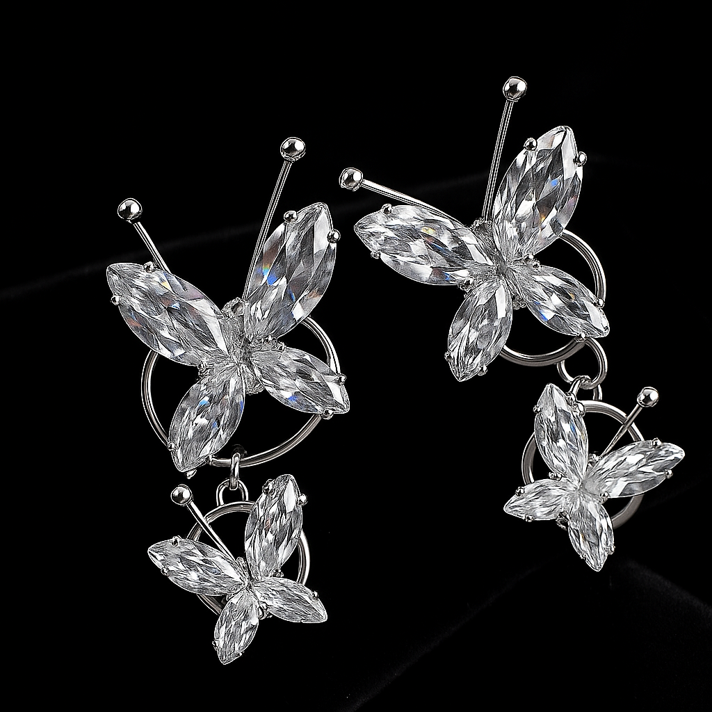 Crystal Butterfly Earrings