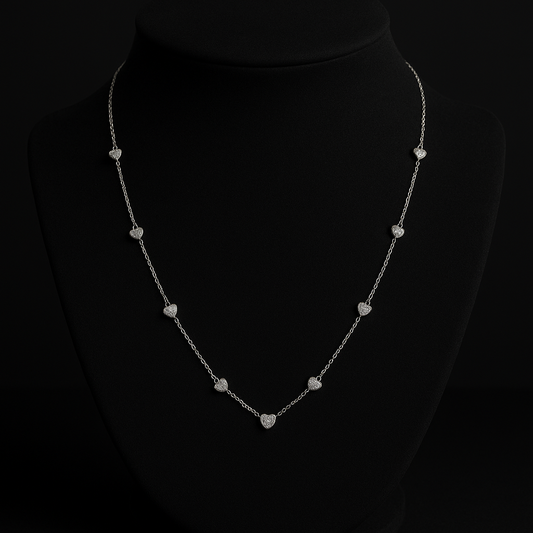 Tiny Hearts Chain Necklace