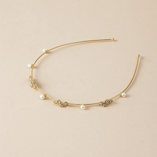 Fashion Rhinestone Pearl Alloy Hair