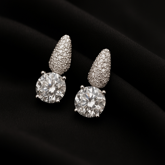 Brilliance Halo Teardrop Earrings