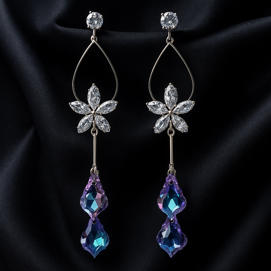 Twilight Crystal Dangle Earrings