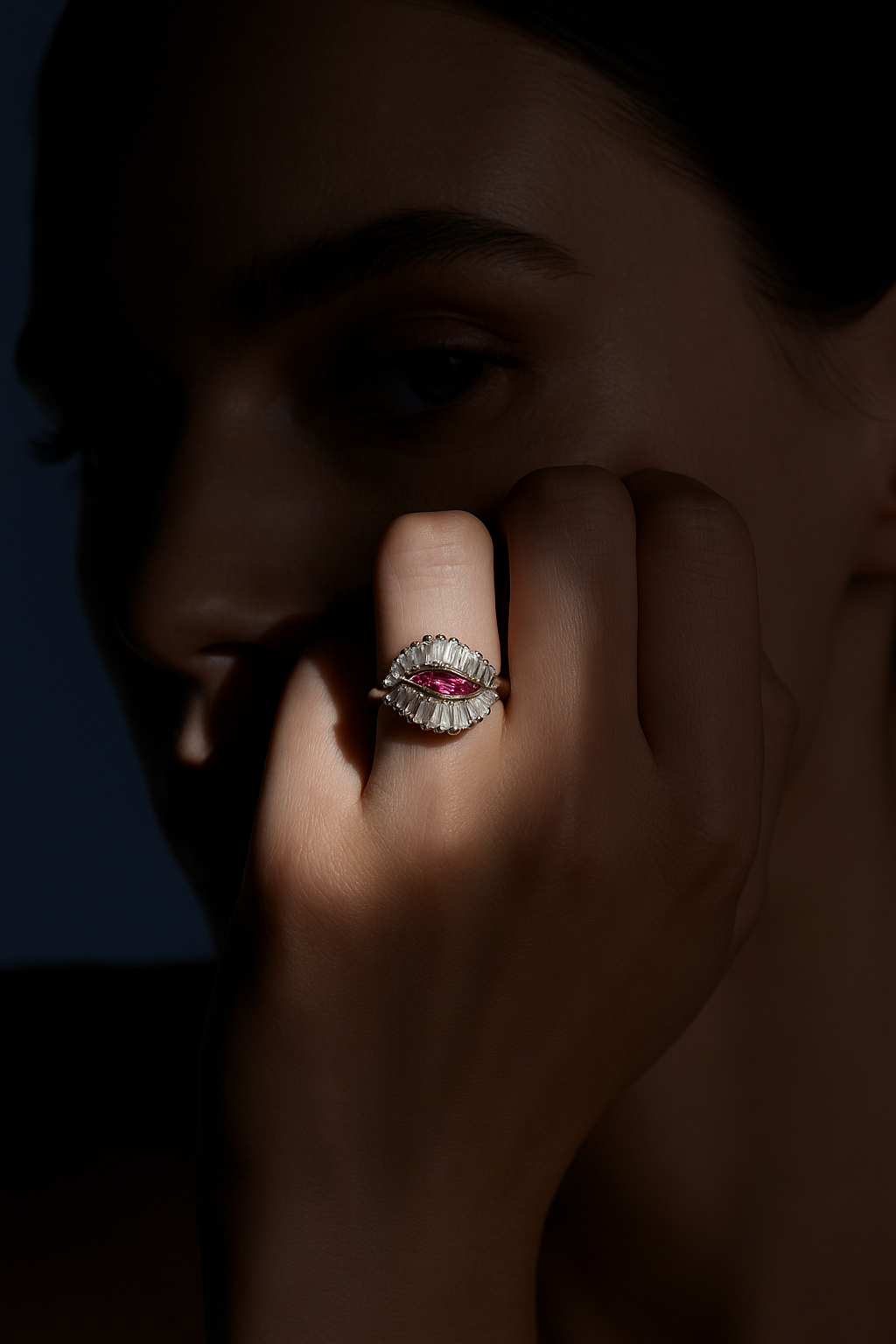 Ruby Shine Adjustable Ring